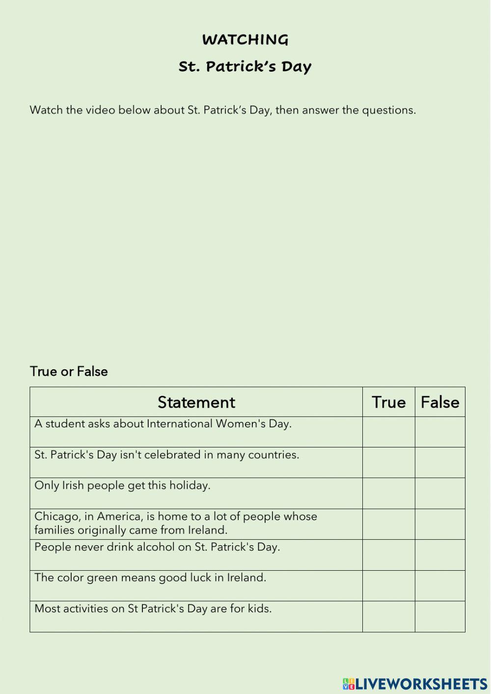 Watching - St Patrick's Day