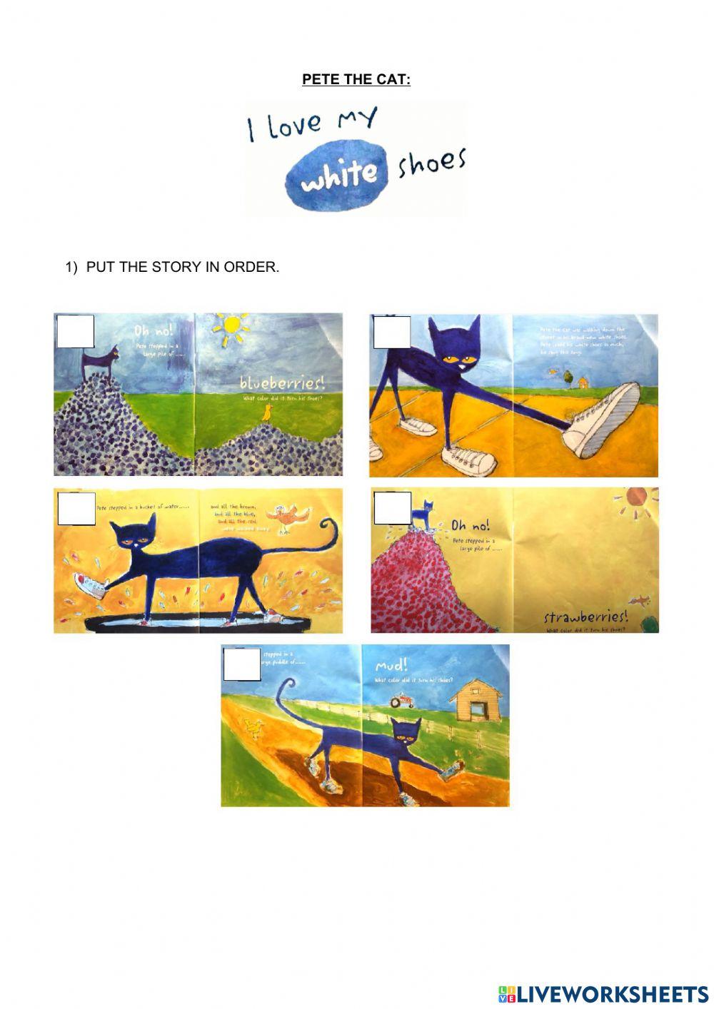Pete the Cat online worksheet for 2nd form Live Worksheets