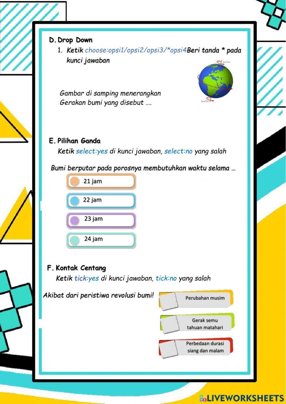 Rotasi dan Revolusi Bumi (Burhanudin Diponolo)