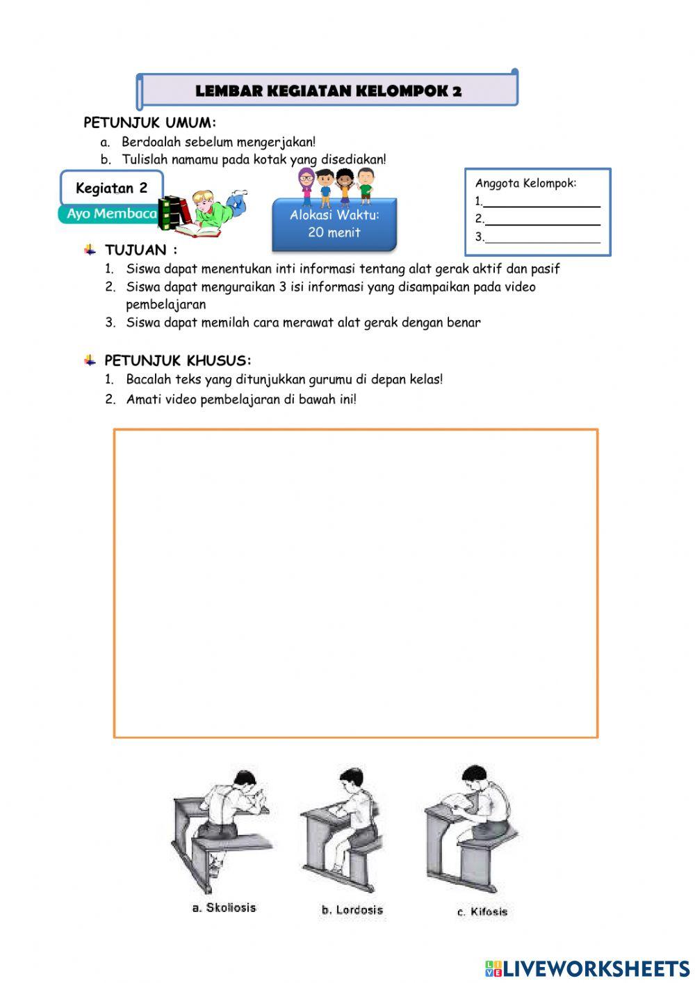 Kelas 5 - Tema 1.Organ Gerak Hewan dan Manusia