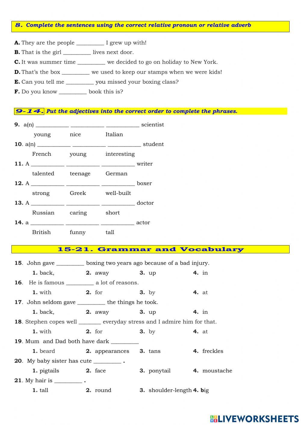 Spotlight 7 Task 7366