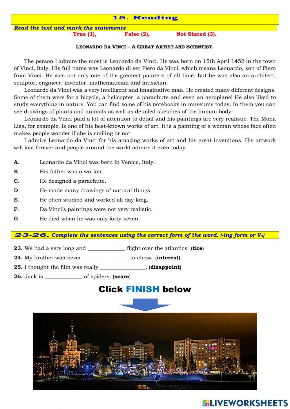 Spotlight 7 Task 7366