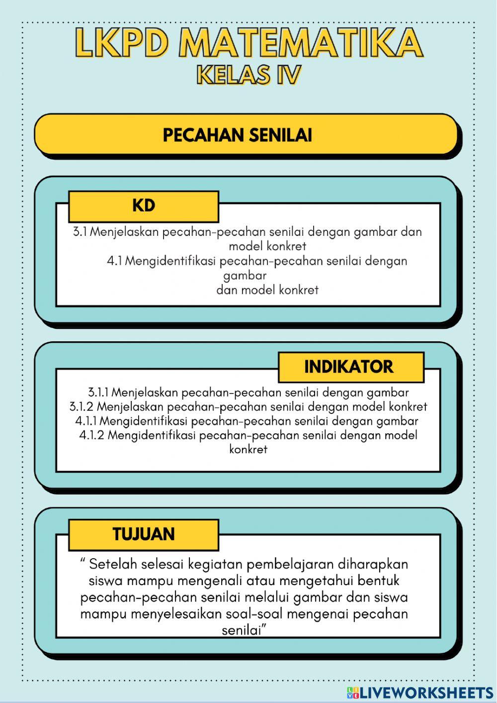 Lkpd pecahan senilai
