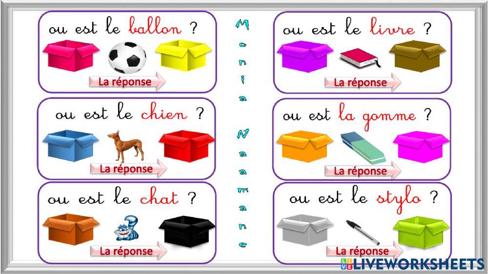 Jouons avec les prépositions de lieu