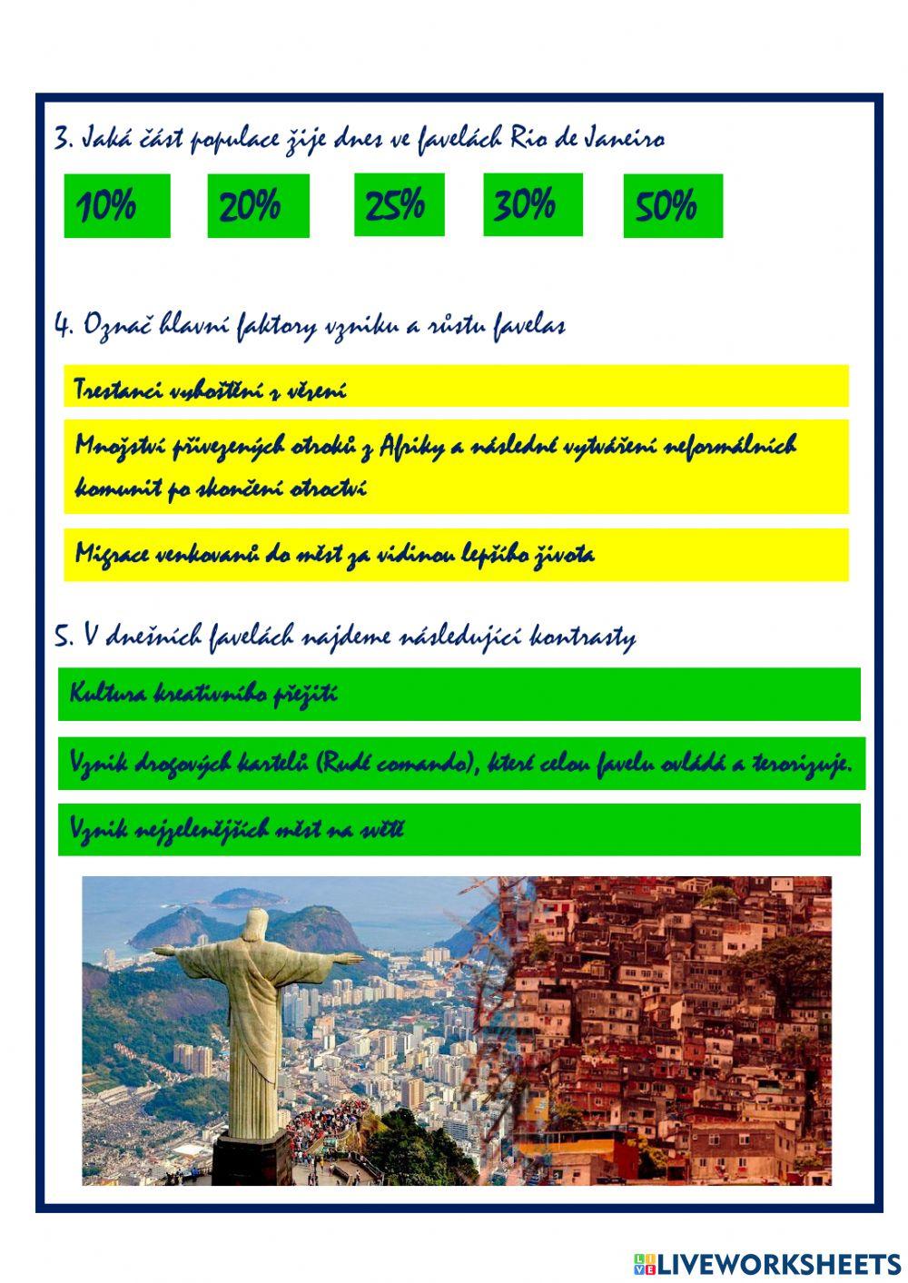 Favelas jižní amerika