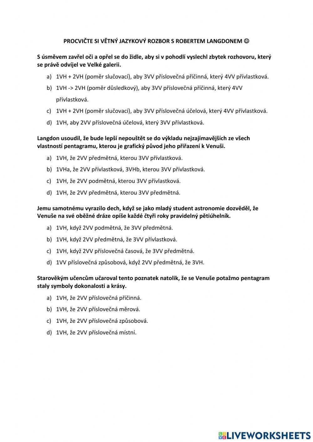 Větný jazykový rozbor