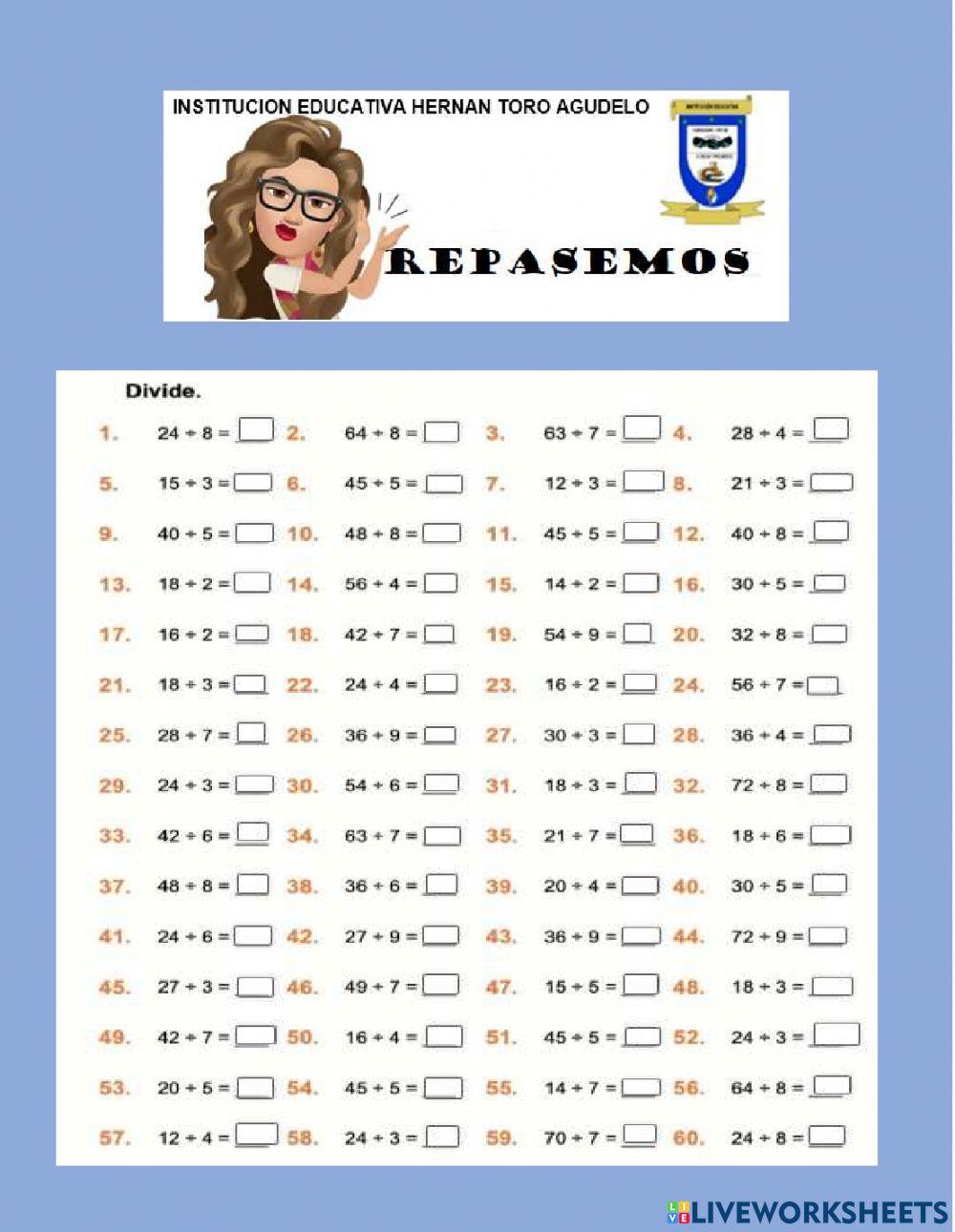 Repaso de divisiones