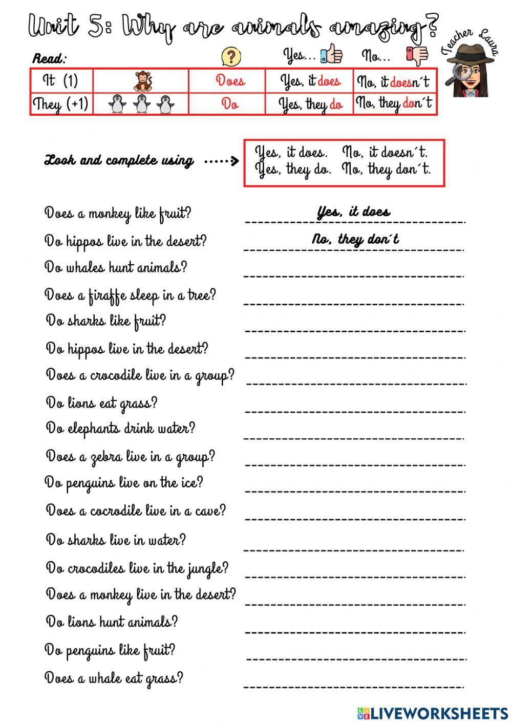 Unit 5: Why are animals amazing?