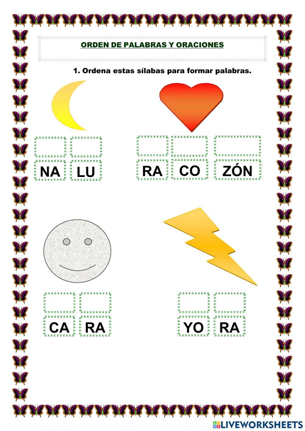 Sílabas desordenadas