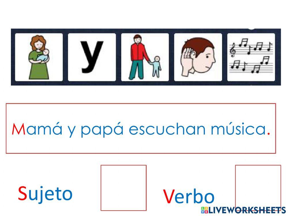 Identificar sujeto y verbo en una oración