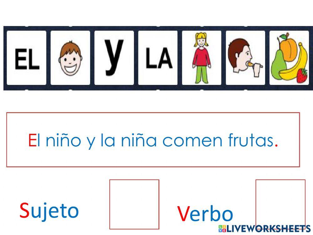 Identificar sujeto y verbo en una oración