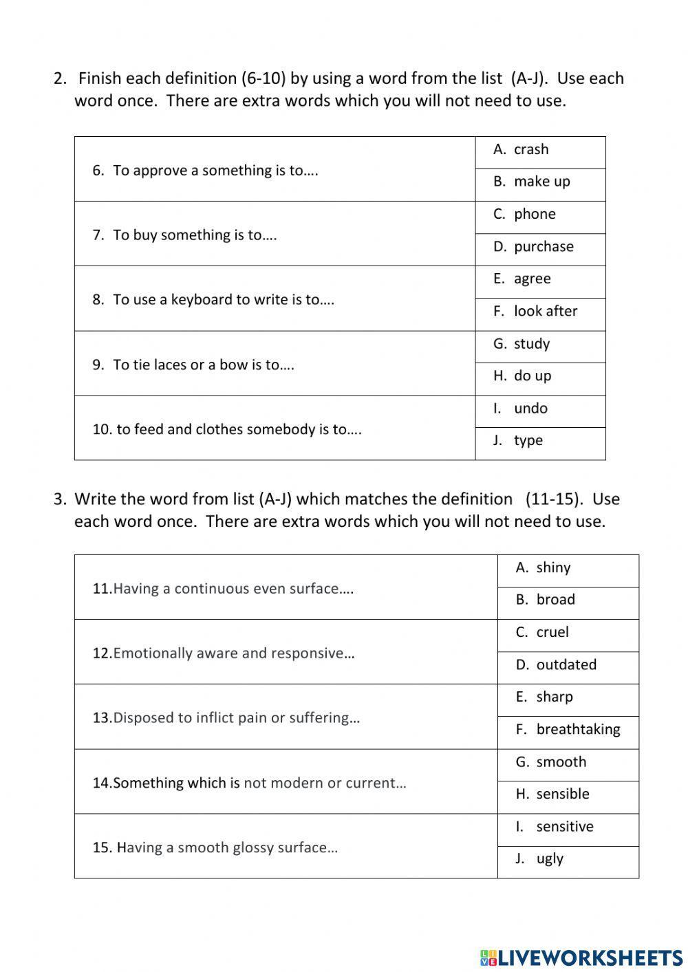 Aptis grammar and vocabulary