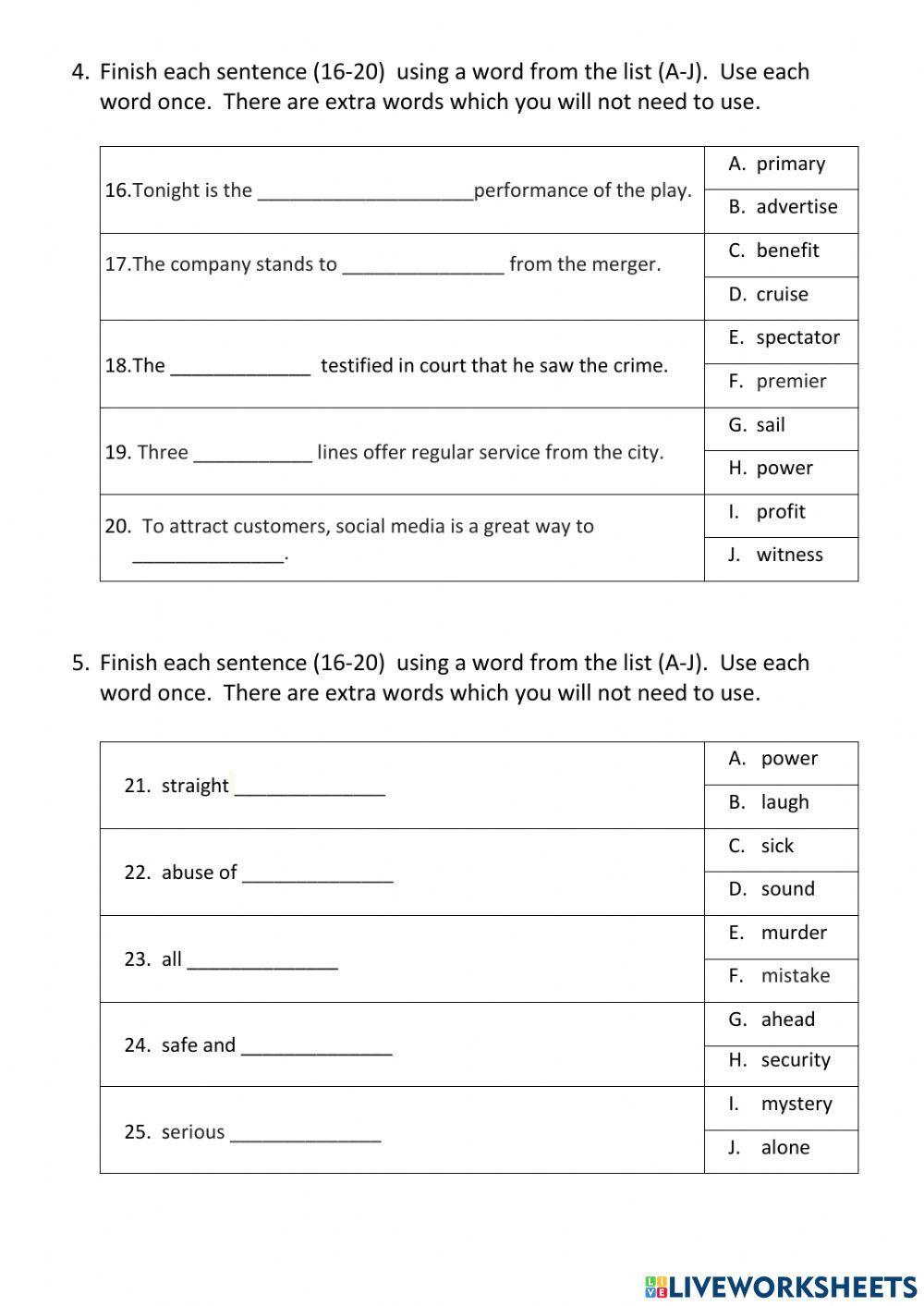 Aptis grammar and vocabulary