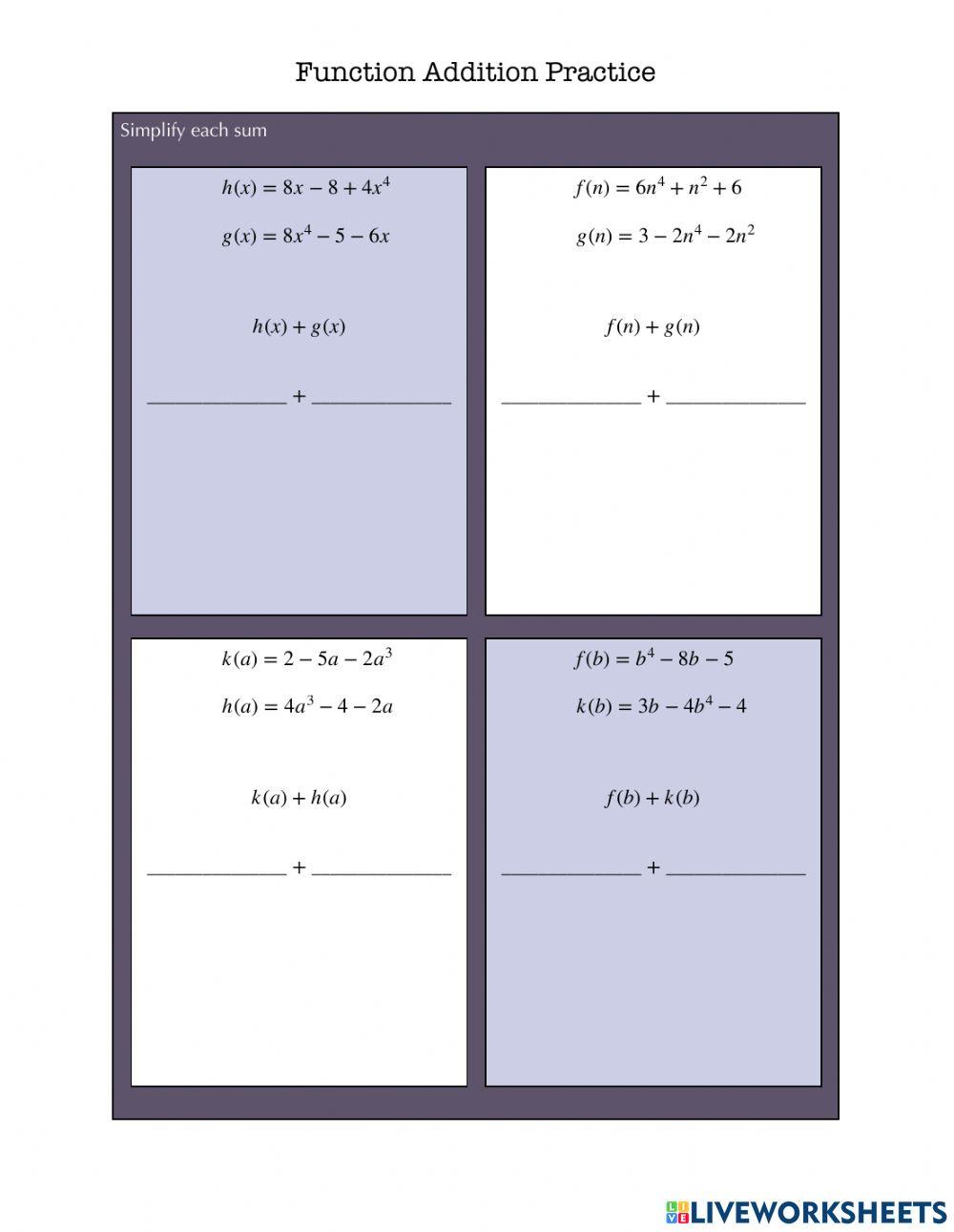 836959 | Function Addition Practice | pwelch