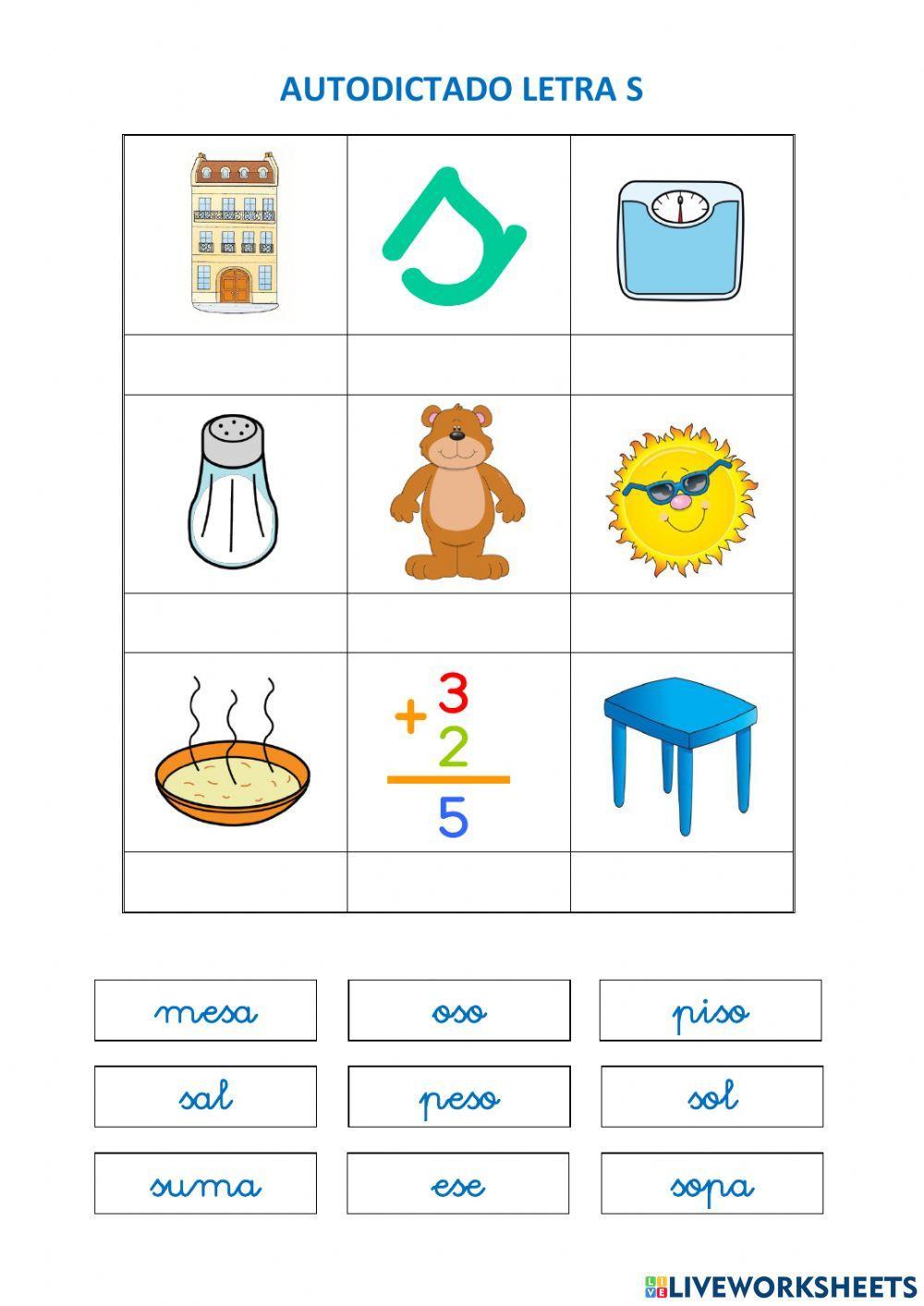 Autodictado letra s