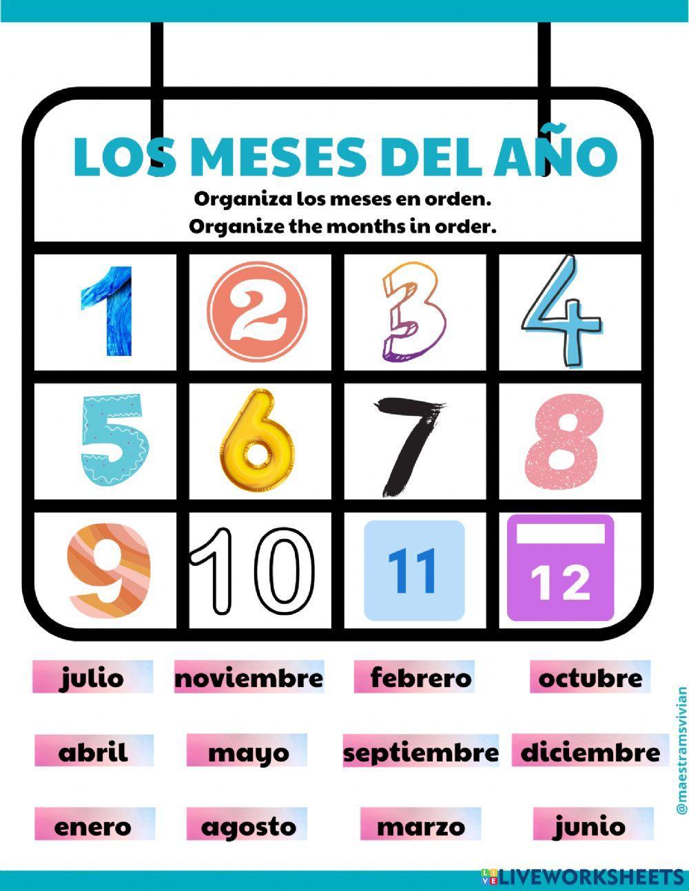 Los Meses del Año Los Meses del Año