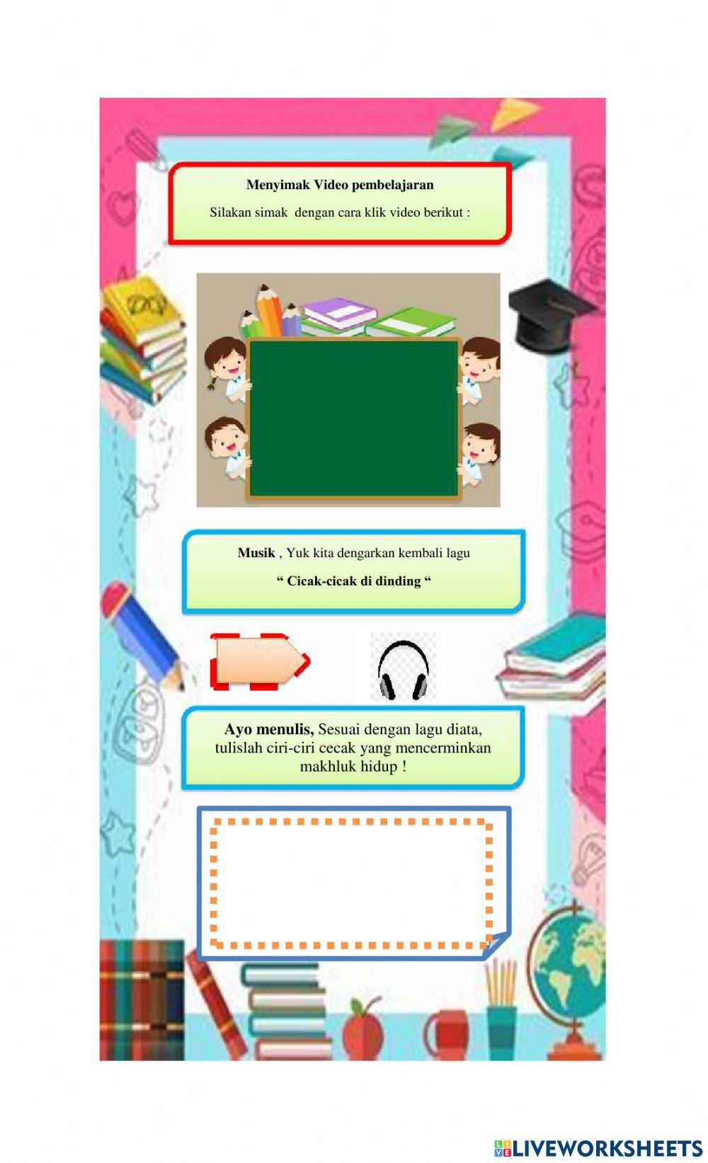 Tema 1 : Ciri-Ciri Mahkluk Hidup Sub Tema 2