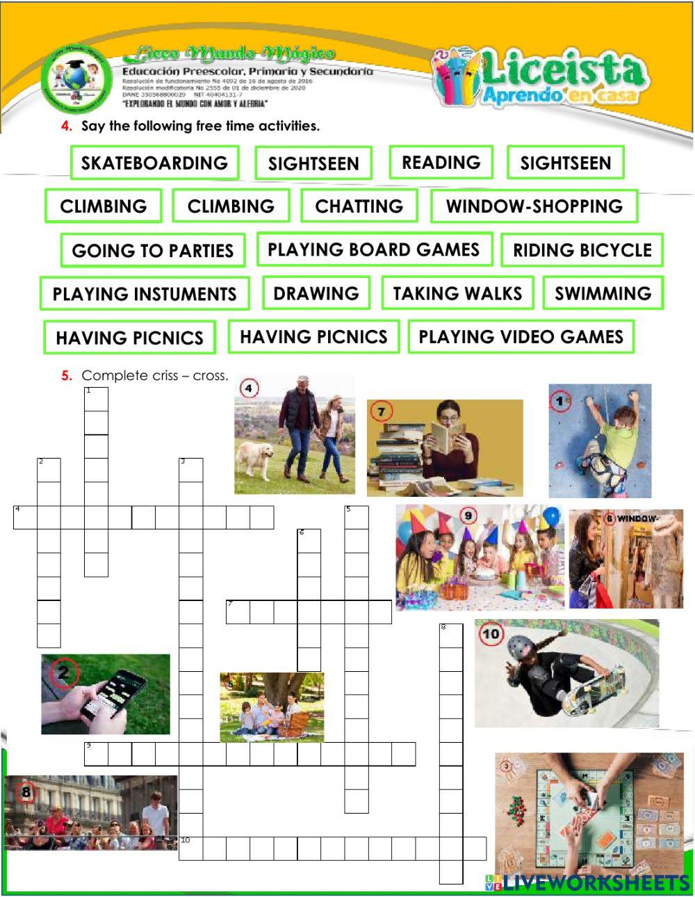 Free time activities