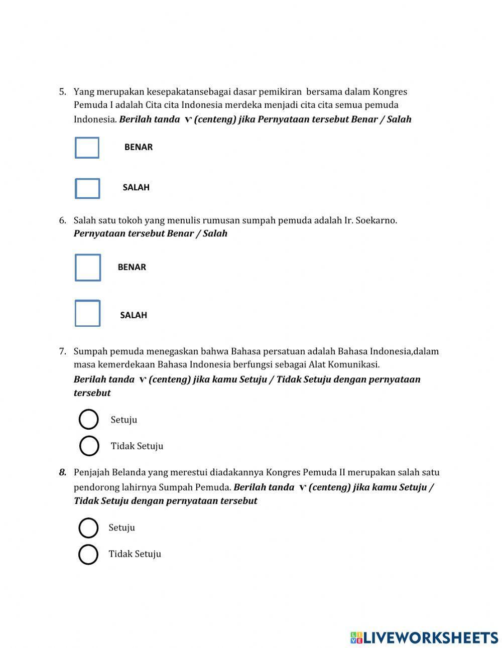 Kelas 8 Bab 5 Arti dan Makna Sumpah Pemuda