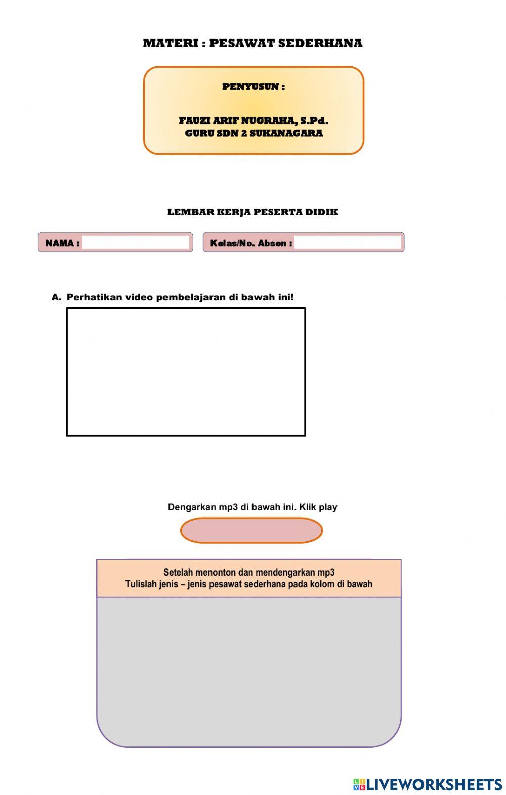 LKPD Pesawat Sederhana