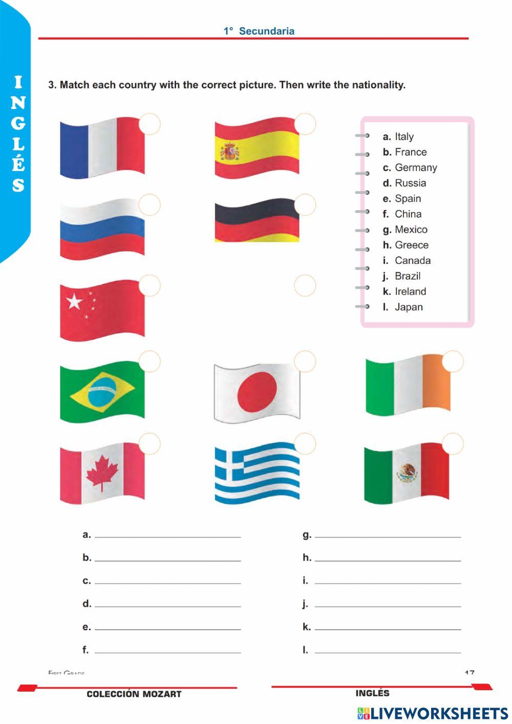 Unidad 1 - ingles 1°