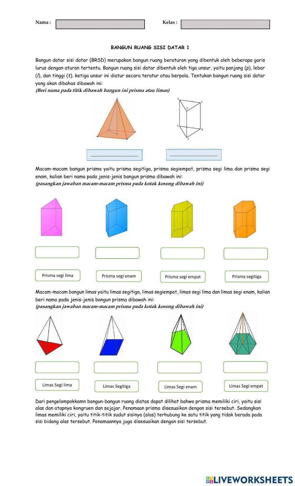 LKPD Bangun Ruang Sisi Datar 1