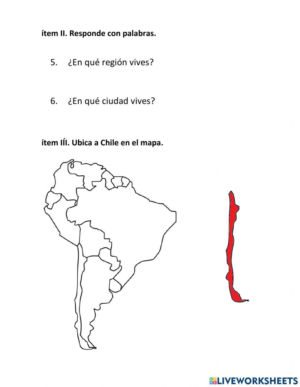 Ubicación de Chile en el mapa