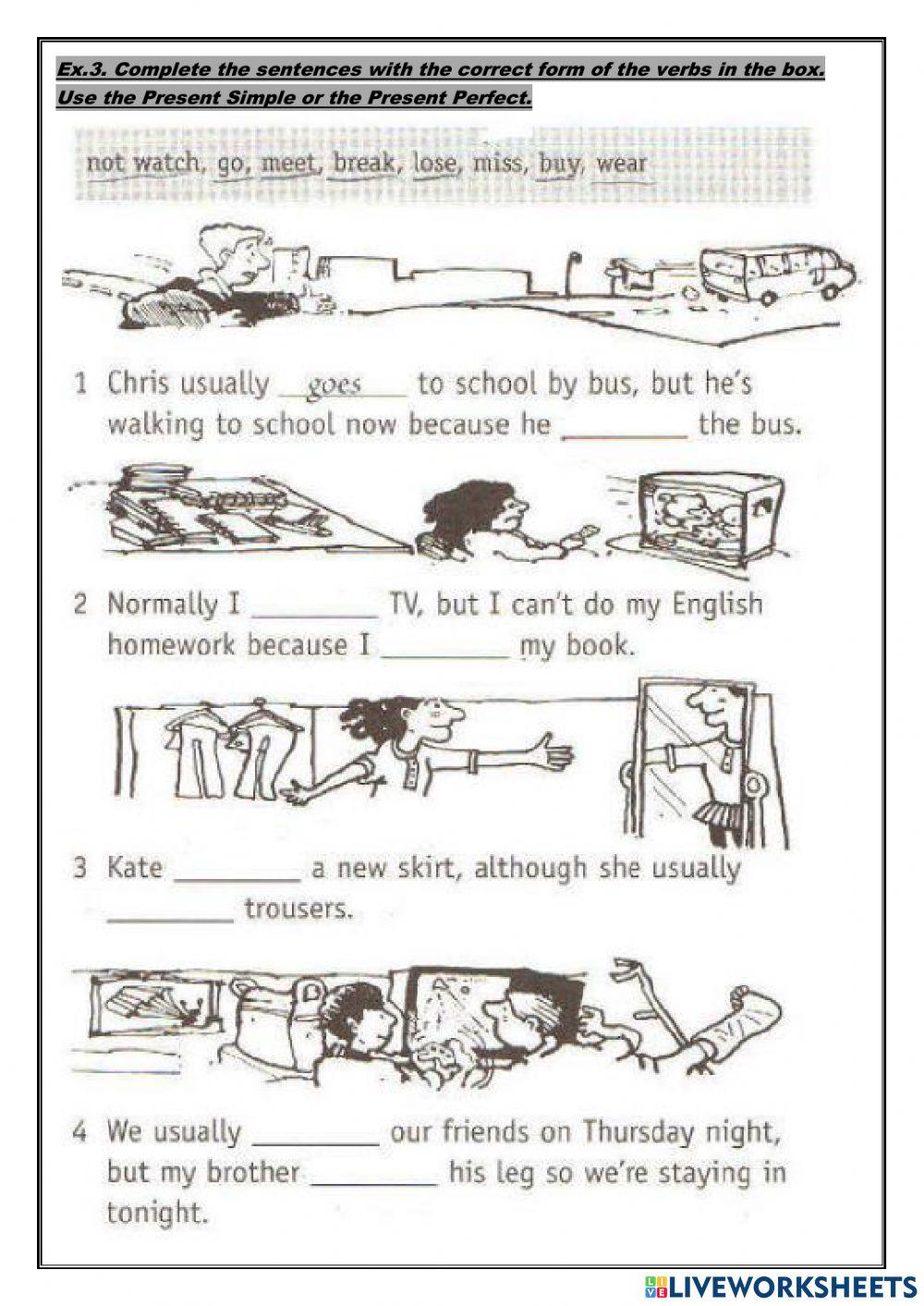 Present Perfect Practice