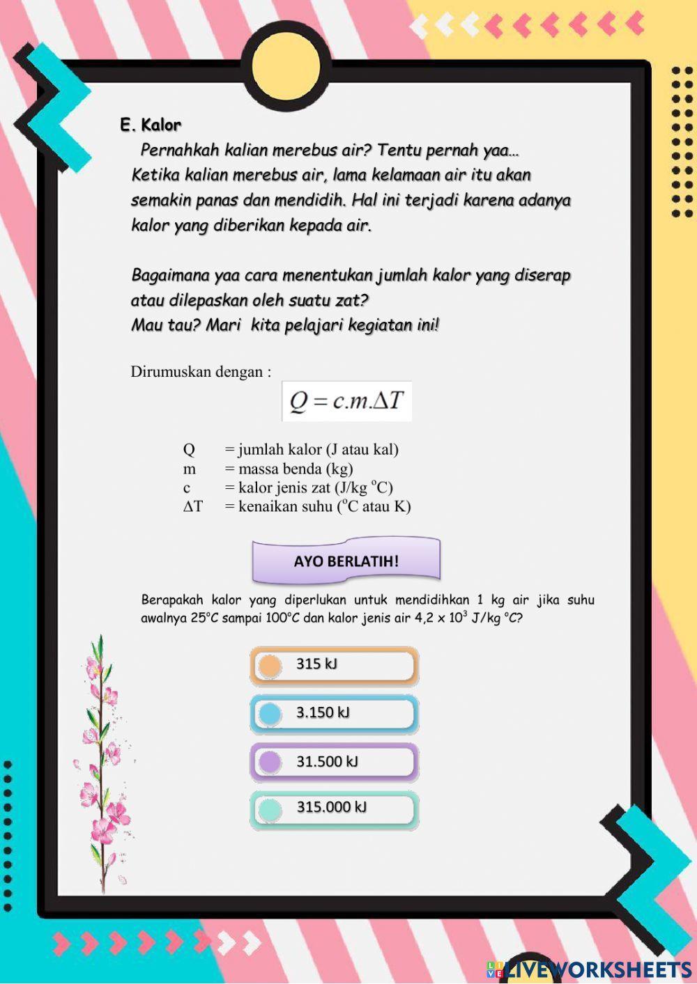 LKPD Kalor dan Perpindahannya