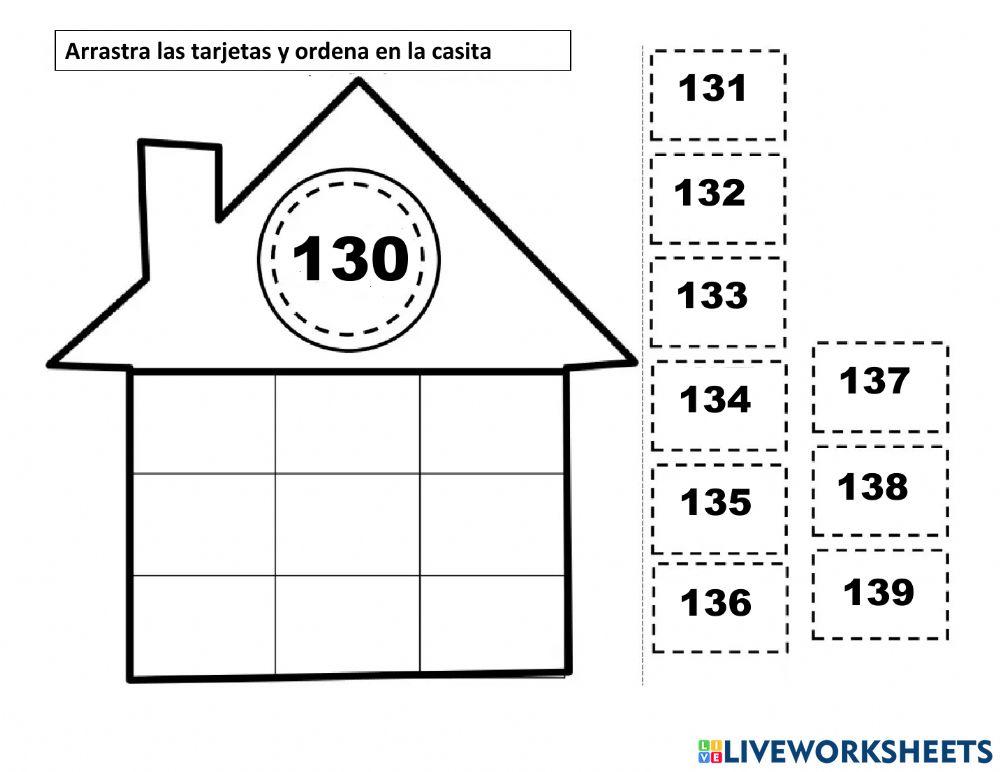 Numeración del 130 al 139
