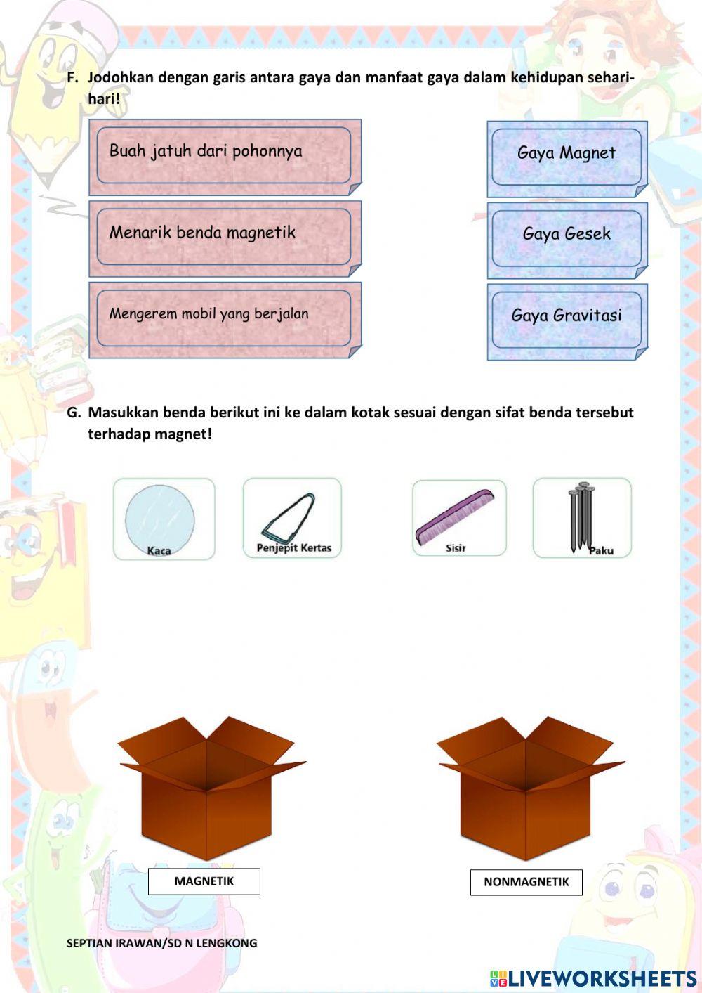 LKPD Gaya magnet, gravitasi, dan gesek
