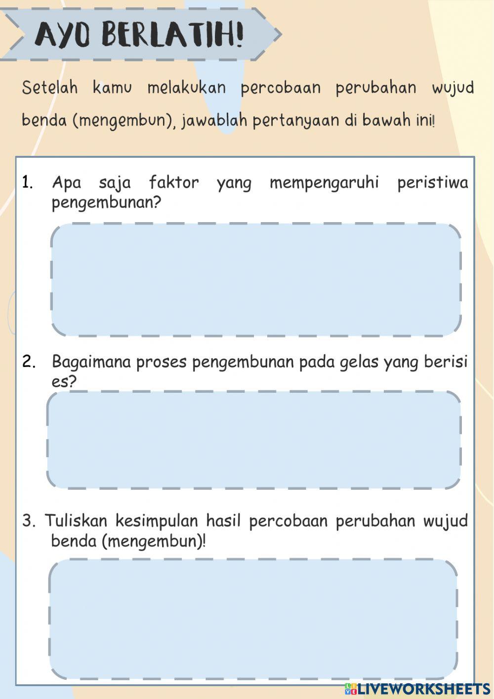 Kegiatan 3 (Mengembun)
