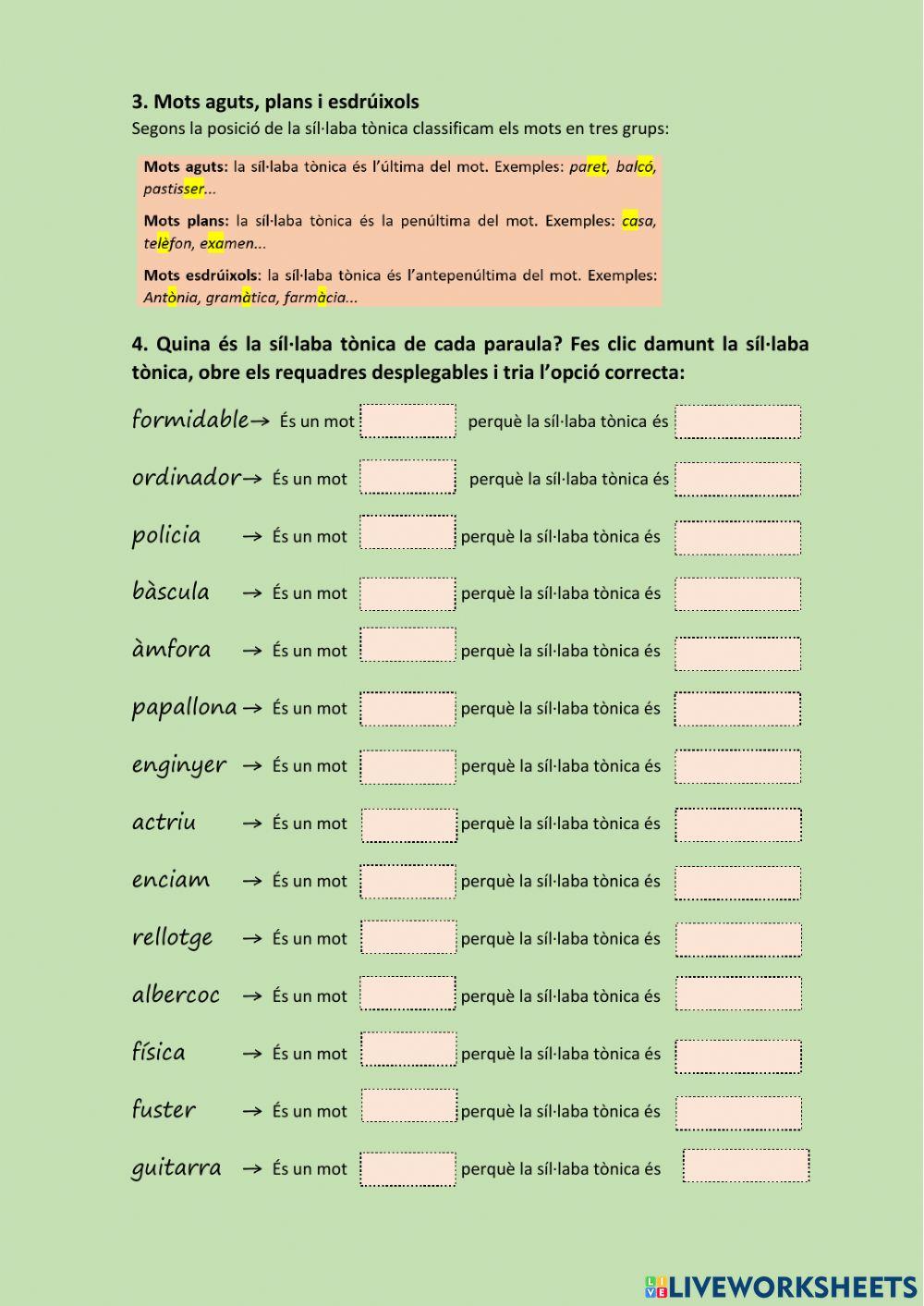 ACCENTUACIÓ Part 2. pàg 11