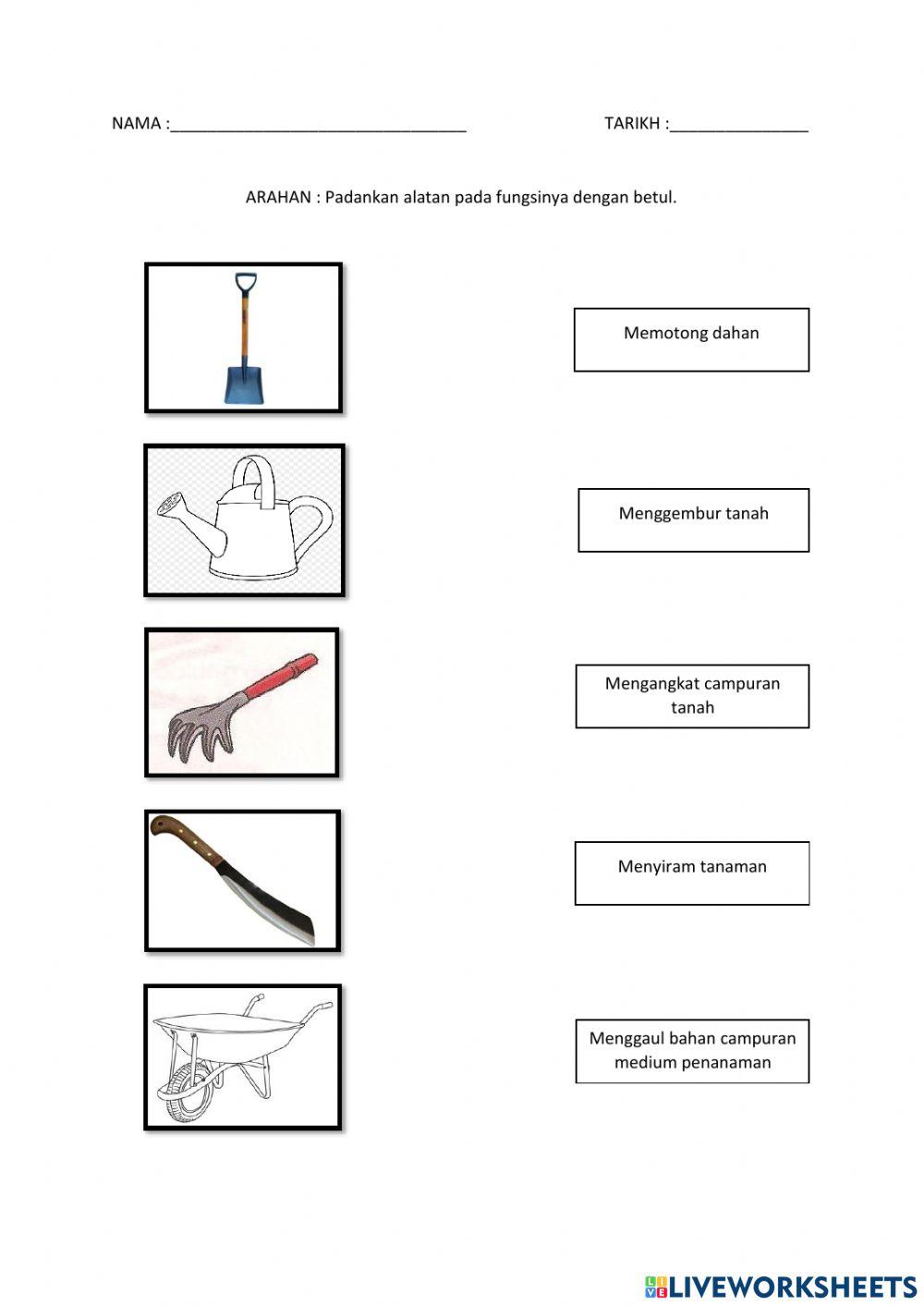 Fungsi alatan berkebun