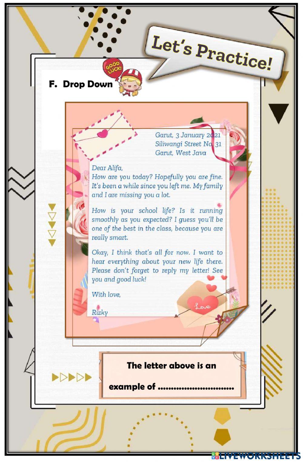 Latihan E-LKPD-personal letter