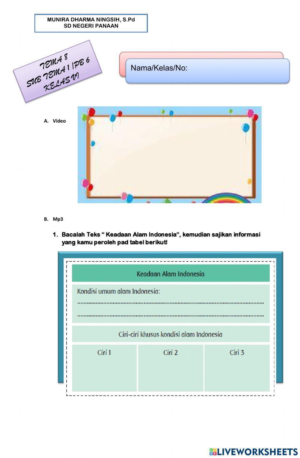 Lkpd tema 8 sub tema 1 pb 6 kelas vi