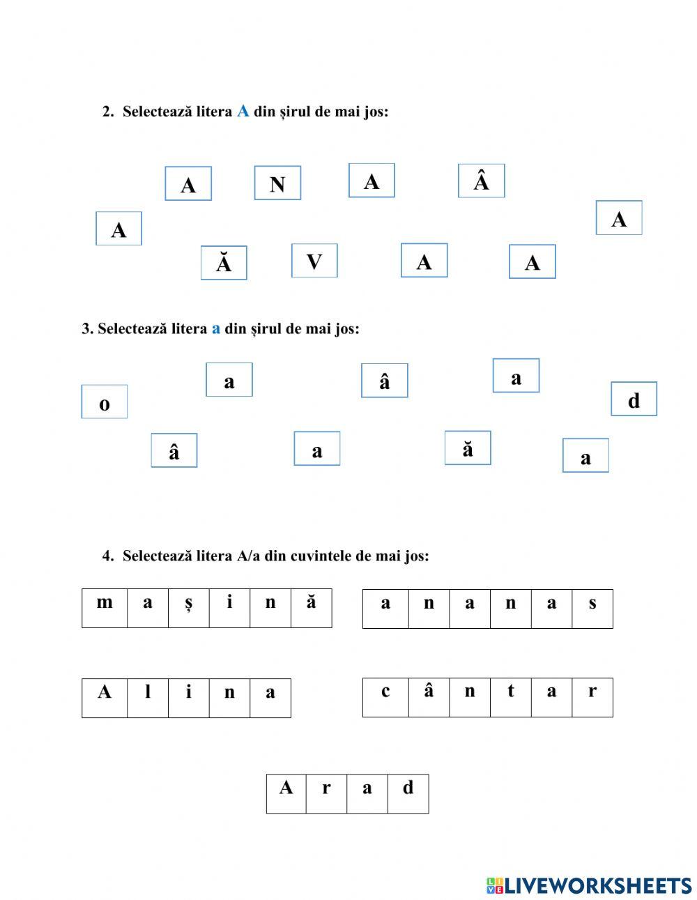 Sunetul și litera A