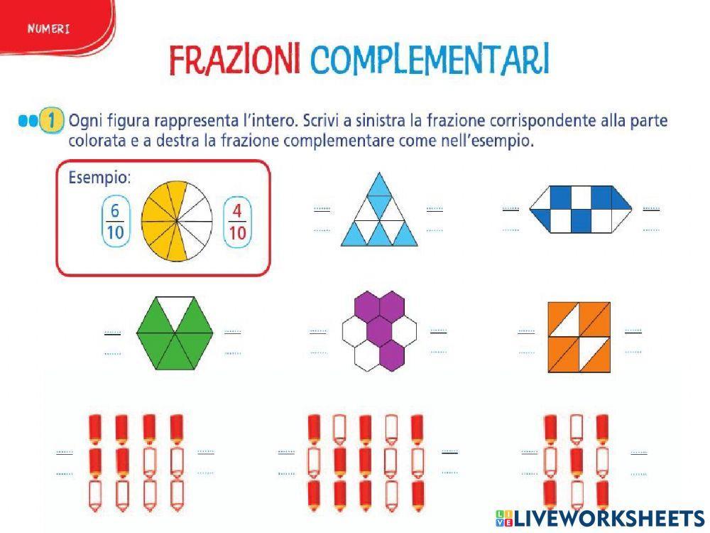 Frazioni complementari Frazioni complementari