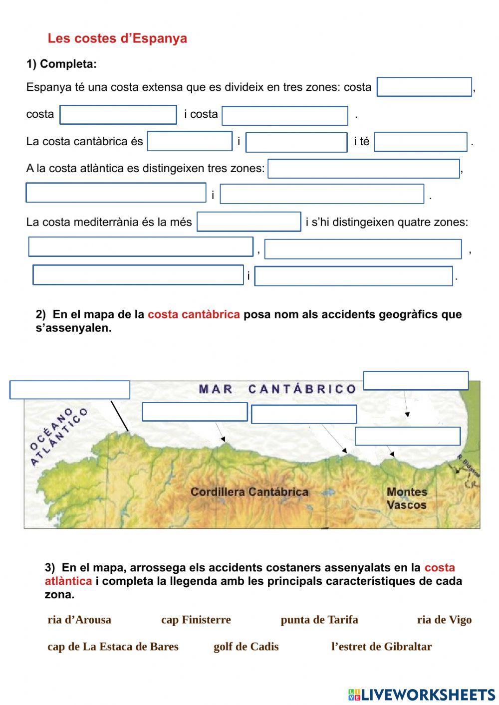 Les costes d'Espanya