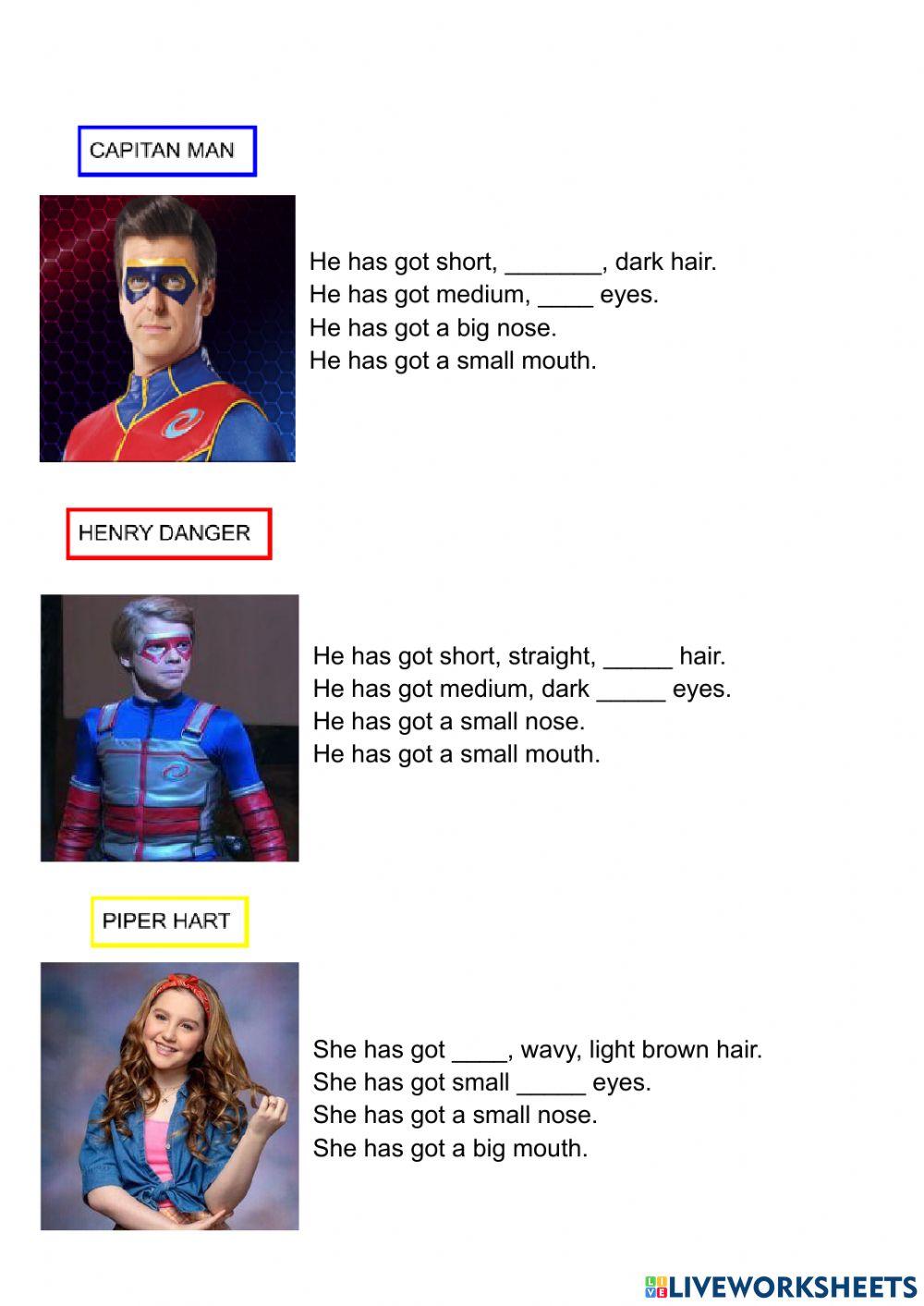 Face descriptions henry danger