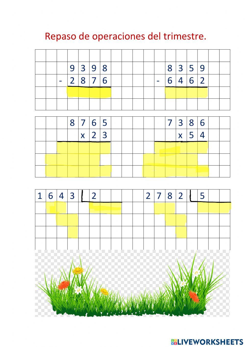 Repaso de operaciones.