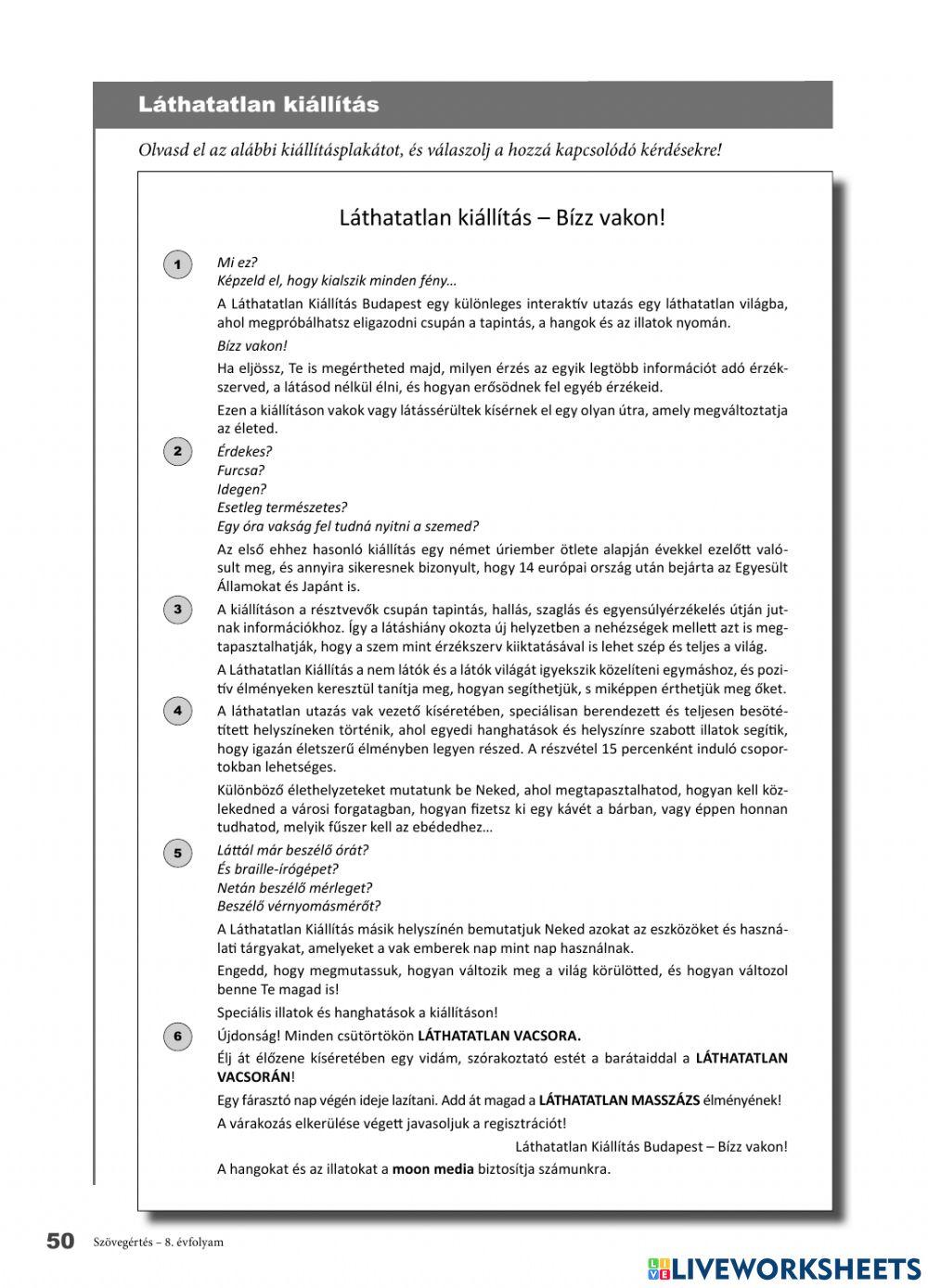 Kompetencia 8. osztály