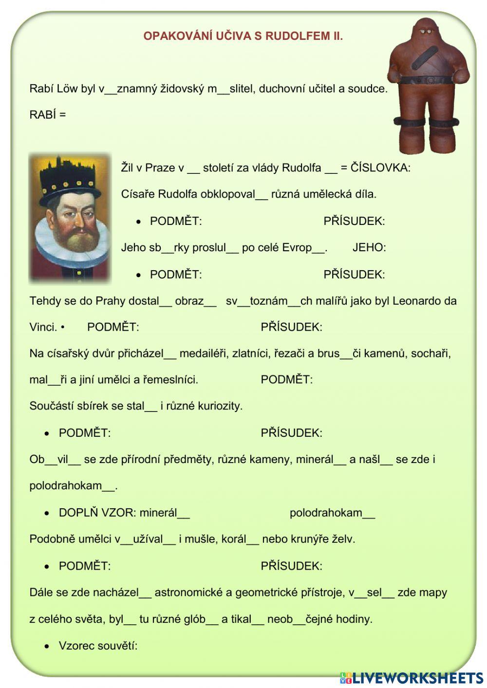 Opakování s Rudolfem II.