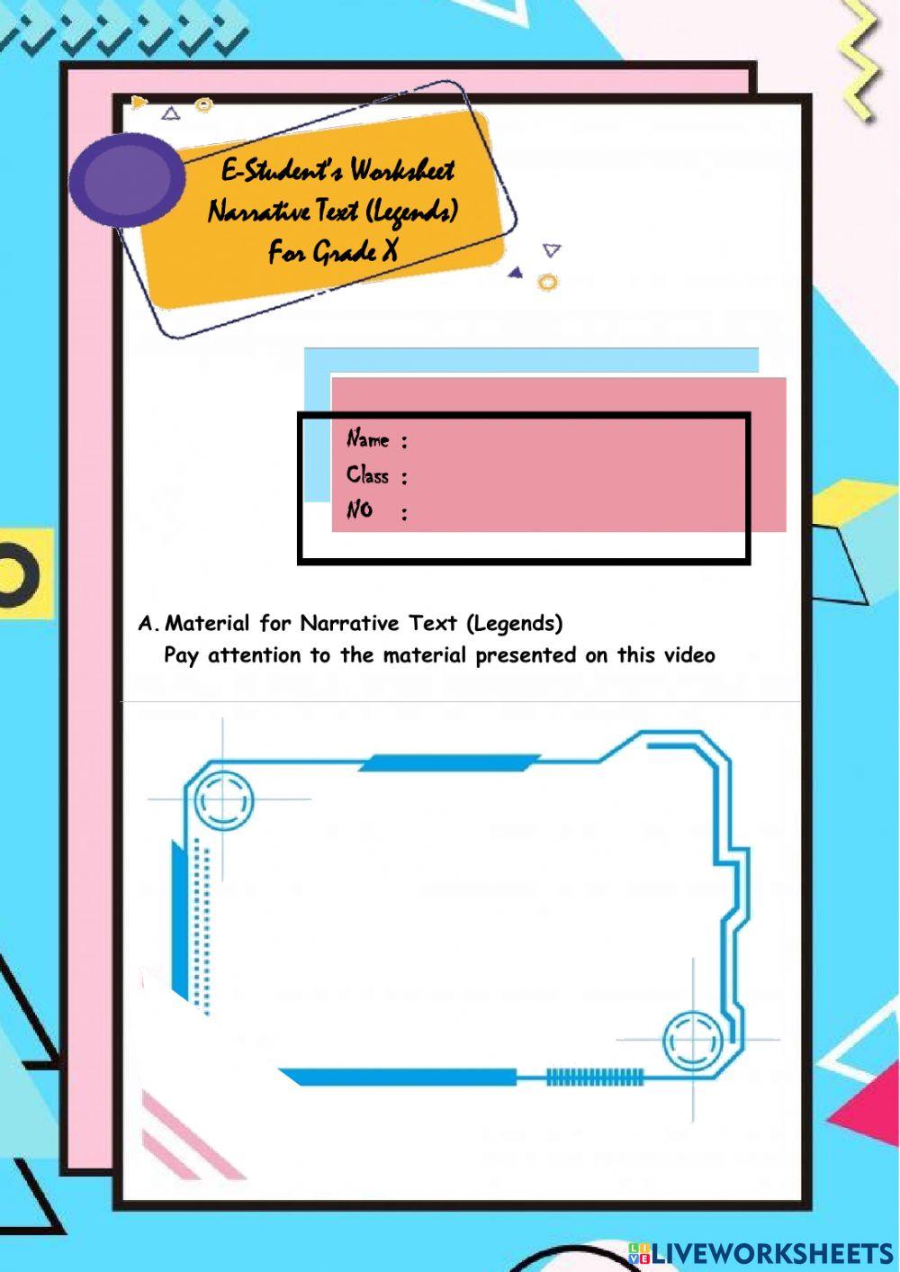 E-Student's Worksheet