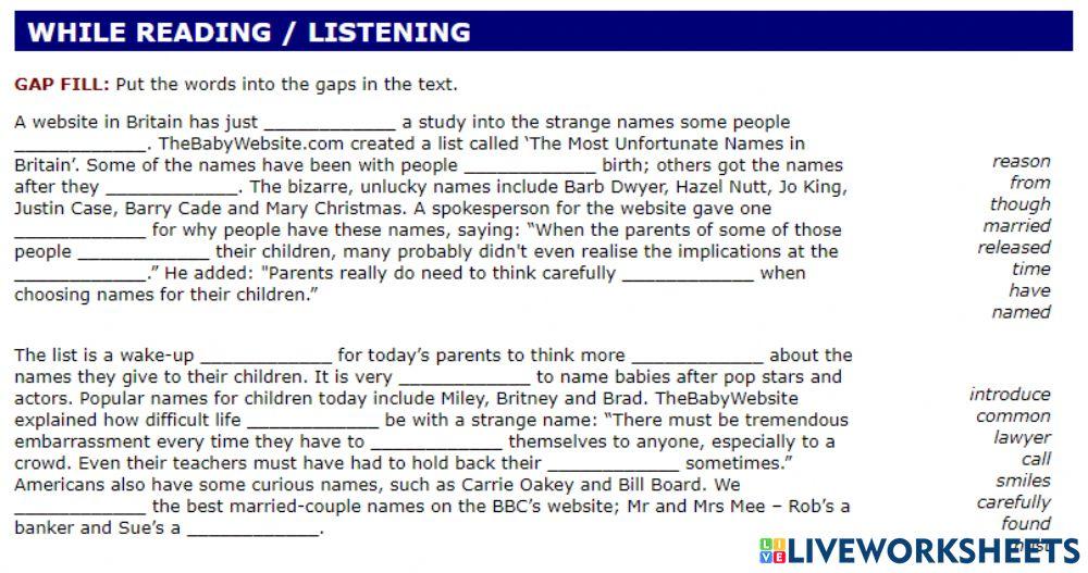 Listening comprehension2