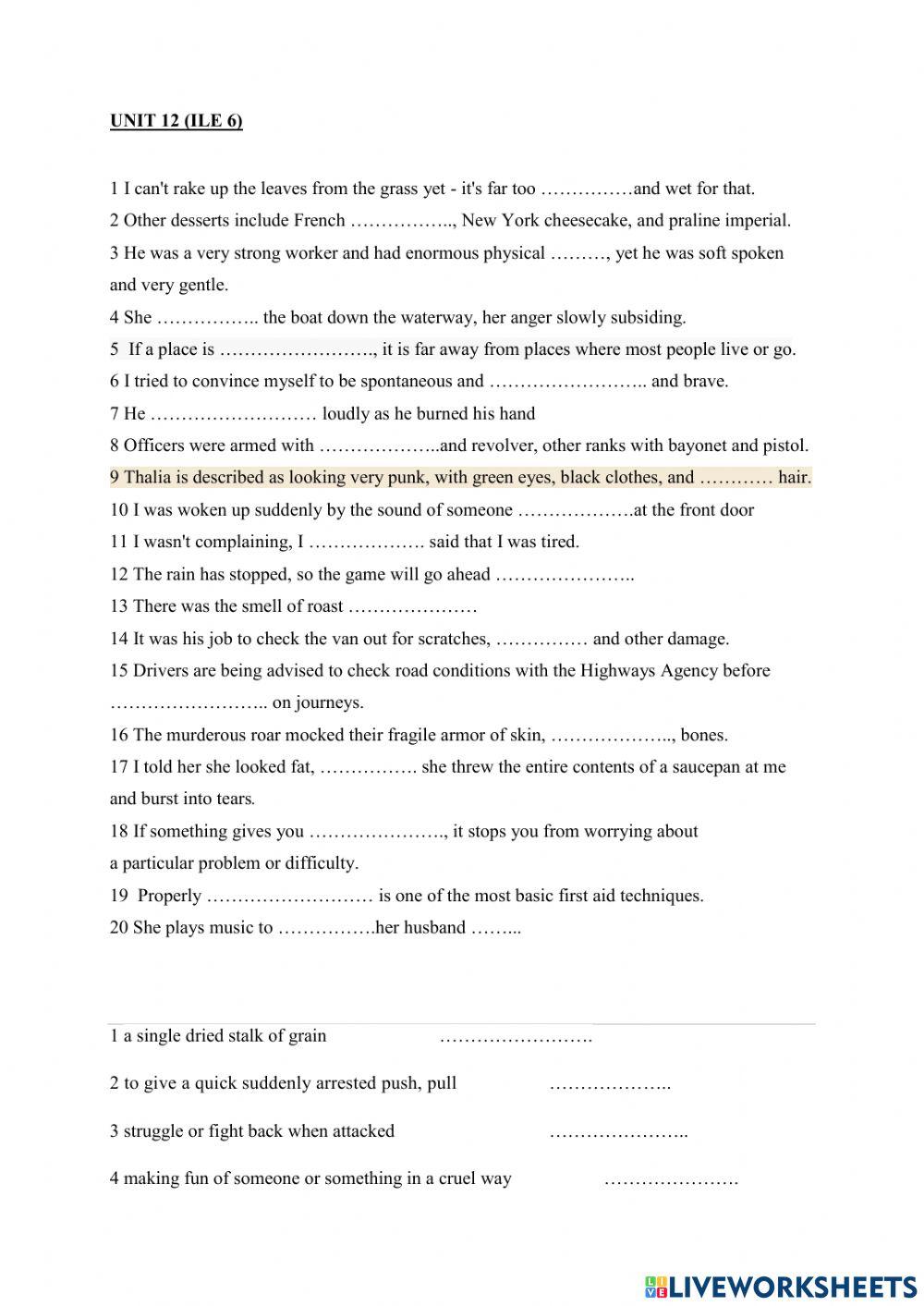 Vocabulary12 (ILE 6)