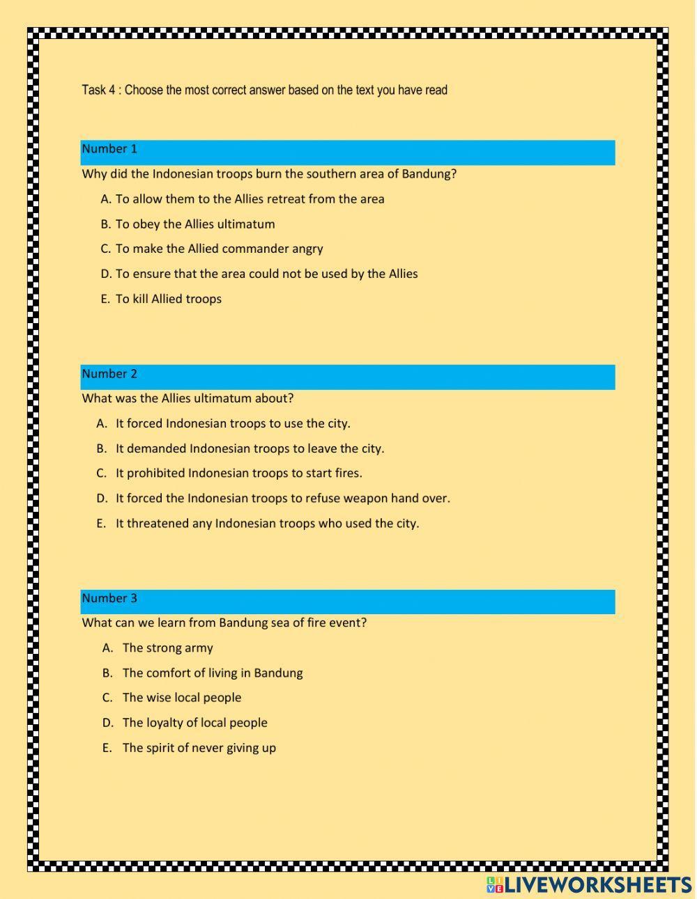 Historical Recount -bandung sea of fire