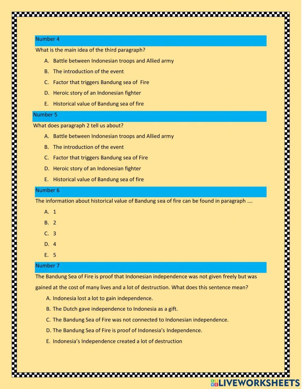 Historical Recount -bandung sea of fire