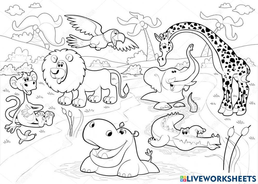 Los animales de la selva