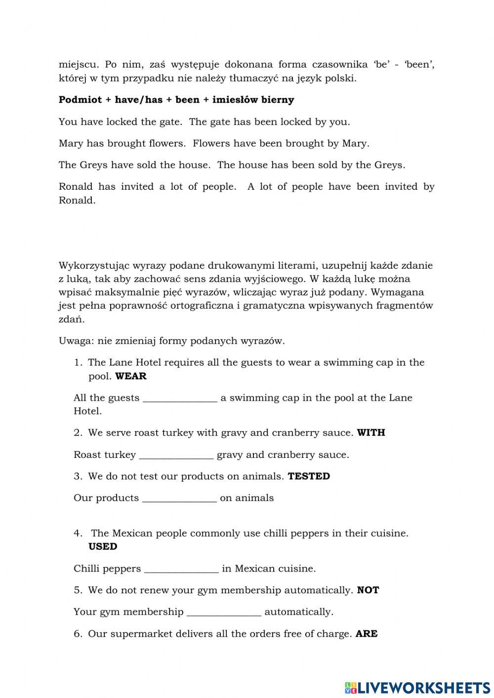 Key word transformation